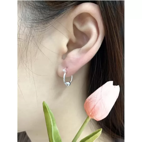 Dtja 18g Minimalist Ball Small Hoop Earrings 925 Sterling Silver for Women Girls Hypoallergenic Cute Huggie Hoops Cartilage Fashion Unisex Jewelry GiftsDtja 18g Minimalist Ball Small Hoop Earrings 925 Sterling Silver for Women Girls Hypoallergenic Cute Huggie Hoops Cartilage Fashion Unisex Jewelry Gifts
