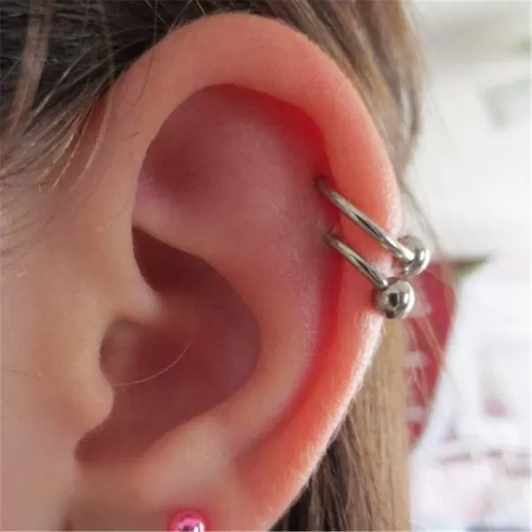 Dtja 20G Sterling Silver Ball Bead Sleeper Tiny Small Hoop Earrings for Women Girls Men Tragus Cartilage Nose Rings Septum Minimalist Piercing Huggie Hoops Lightweight Jewelry81012mm