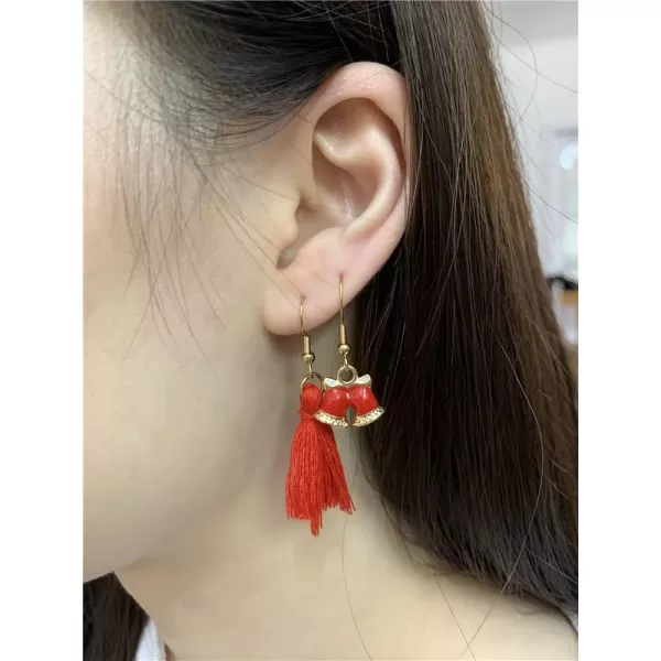 Dtja 6 Pairs Christmas Earrings Bulk for Women Girls Cute Charms Snowflake Tree Bowknot Bell Bow Tree Dangle Drop Imitation PearlDtja 6 Pairs Christmas Earrings Bulk for Women Girls Cute Charms Snowflake Tree Bowknot Bell Bow Tree Dangle Drop Imitation Pearl