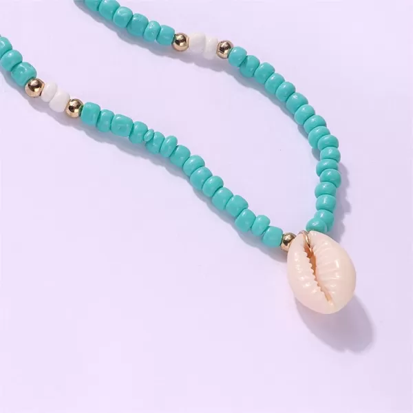 Dtja Boho Seashell Turquoise Bead Choker Necklace for Women Girls Cute Conch Shell Adjustable Handmade Charm Chain Necklaces Hawaii Summer Beach Vacation Y2K JewelryDtja Boho Seashell Turquoise Bead Choker Necklace for Women Girls Cute Conch Shell Adjustable Handmade Charm Chain Necklaces Hawaii Summer Beach Vacation Y2K Jewelry