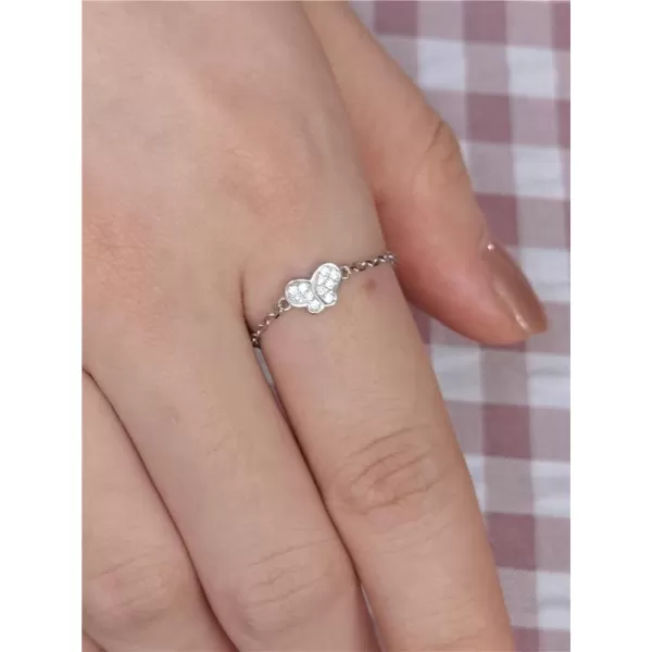Dtja CZ Butterfly Chain 925 Sterling Silver Ring for Women Girls Statement Adjustable Mini Ball Open Wrap Tail Finger Rings Wedding Promise Engagement Birthday Jewelry GiftDtja CZ Butterfly Chain 925 Sterling Silver Ring for Women Girls Statement Adjustable Mini Ball Open Wrap Tail Finger Rings Wedding Promise Engagement Birthday Jewelry Gift