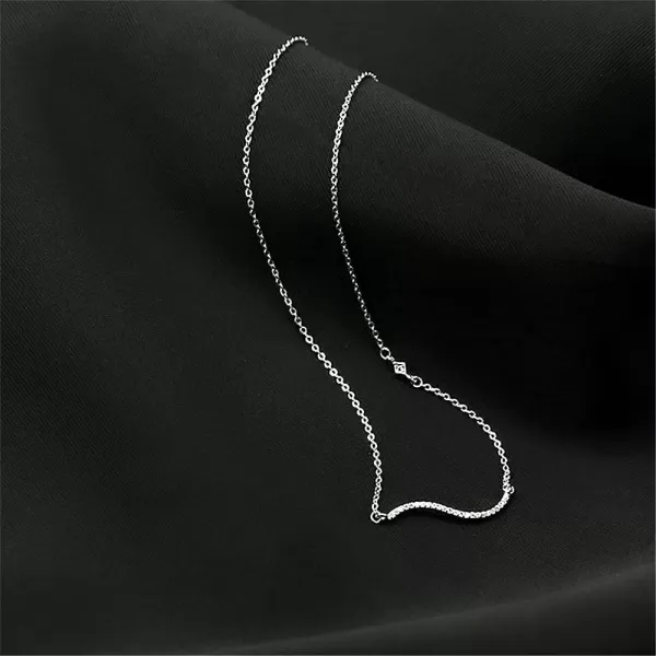 Dtja Crystal Ocean Wave Necklace for Women Girls 925 Silver Plated Minimalist Curved Line Pendant Choker Chain Adjustable 18 Sea Beach Summer Wedding Birthday Jewelry Gift for Surfer LoverDtja Crystal Ocean Wave Necklace for Women Girls 925 Silver Plated Minimalist Curved Line Pendant Choker Chain Adjustable 18 Sea Beach Summer Wedding Birthday Jewelry Gift for Surfer Lover