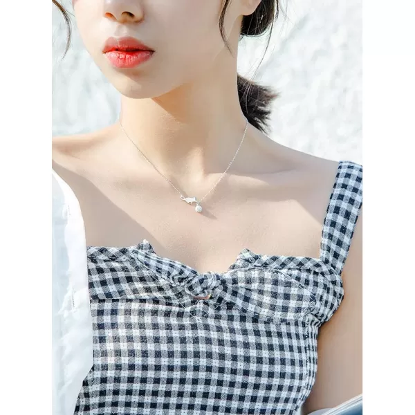Dtja Cute Cat Necklace Crystal Ball Pendant Choker Necklace for Women Teens Girls S925 Sterling Silver Small Polished CZ Diamond Cluster Charm Chain 18 Hypoallergenic Lovely JewelryDtja Cute Cat Necklace Crystal Ball Pendant Choker Necklace for Women Teens Girls S925 Sterling Silver Small Polished CZ Diamond Cluster Charm Chain 18 Hypoallergenic Lovely Jewelry