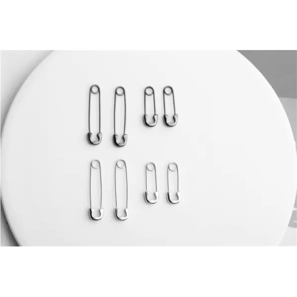 Dtja Cute Sterling Silver Safety Pin Small Hoop Earrings for Women Teen Girls Cartilage Fashion Black Sleeper HoopsSilver 30mm