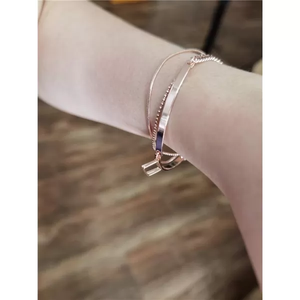 Dtja Delicate Rose Gold Bracelet with Minimalist Geometrical Charm for Women Girls Metal Layered Bangle Wrap Bracelets Ball Bead Chain Adjustable Fashion Friendship Wedding JewelryDtja Delicate Rose Gold Bracelet with Minimalist Geometrical Charm for Women Girls Metal Layered Bangle Wrap Bracelets Ball Bead Chain Adjustable Fashion Friendship Wedding Jewelry