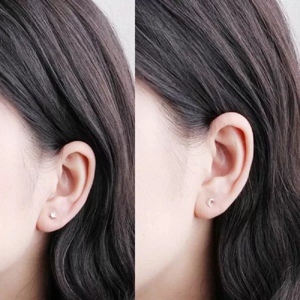 Dtja Tiny Moon and Star Studs Earrings for Women Teen Girls S925 Sterling Silver Sensitive Ears Small Cute Cartilage Tragus Post Piercing Ear Huggie Hypoallergenic Asymmetric Jewelry Friend GiftsDtja Tiny Moon and Star Studs Earrings for Women Teen Girls S925 Sterling Silver Sensitive Ears Small Cute Cartilage Tragus Post Piercing Ear Huggie Hypoallergenic Asymmetric Jewelry Friend Gifts