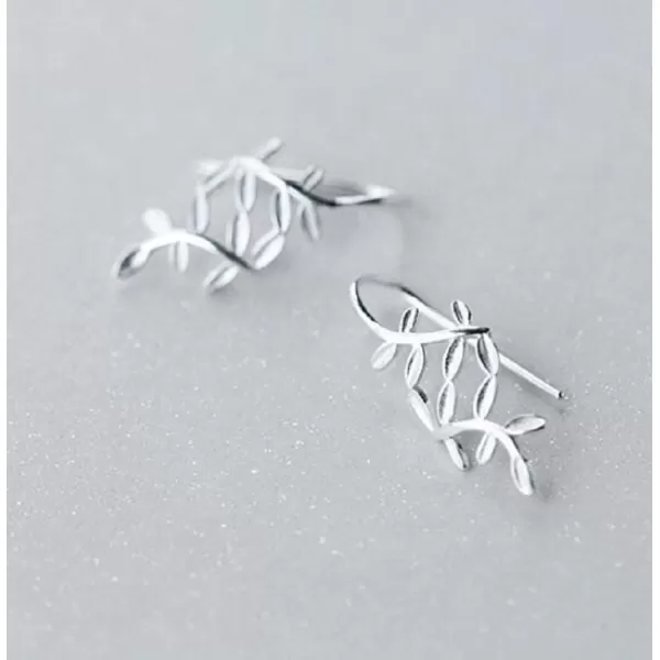 Elegant Oliva Leaf Dangle Drop Clip Earrings for Women Girls S925 Sterling Silver 18K White Gold Plated Fashion Dainty Cartilage Stud Hypoallergenic Jewelry Gifts for Mother Best Friend BirthdayElegant Oliva Leaf Dangle Drop Clip Earrings for Women Girls S925 Sterling Silver 18K White Gold Plated Fashion Dainty Cartilage Stud Hypoallergenic Jewelry Gifts for Mother Best Friend Birthday