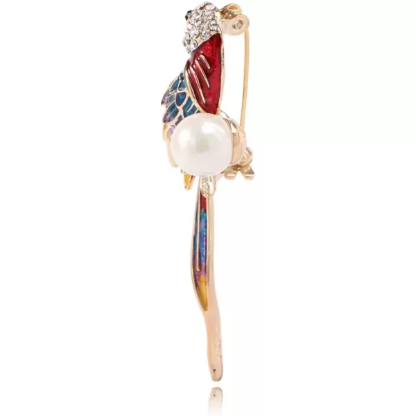Elegant Parrot Brooch Pin for Women Girls Men Imitation Pearl Colorful Rhinestone Crystal Enameled Animal Big Large Humming Bird Brooches Lapel Pins Fashion Decor Jewelry Gifts for FatherElegant Parrot Brooch Pin for Women Girls Men Imitation Pearl Colorful Rhinestone Crystal Enameled Animal Big Large Humming Bird Brooches Lapel Pins Fashion Decor Jewelry Gifts for Father