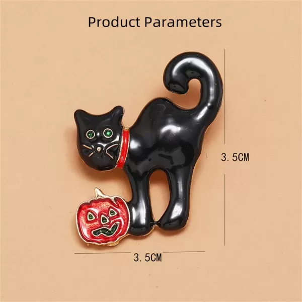 Enamel Cat Pumpkin Brooch Pin for Women Girls Teens Fashion Cute Black Kitten Animal Halloween Statement Brooches Lapel Breastpin Badge Dress Suit Scarft Accessories Creative Holiday Party Jewelry Unisex GiftEnamel Cat Pumpkin Brooch Pin for Women Girls Teens Fashion Cute Black Kitten Animal Halloween Statement Brooches Lapel Breastpin Badge Dress Suit Scarft Accessories Creative Holiday Party Jewelry Unisex Gift
