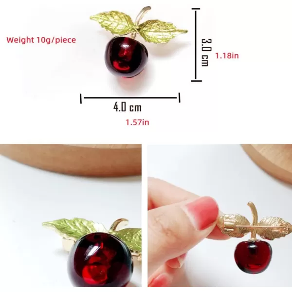 Enamel Cherry Fruit Brooch Pin for Women Girls Gold Tone Crystal Fashion Green Leaf Cute Brooches Lapel Breastpin Dainty Creative Dress Accessories Christmas Birthday Party Decor JewelryEnamel Cherry Fruit Brooch Pin for Women Girls Gold Tone Crystal Fashion Green Leaf Cute Brooches Lapel Breastpin Dainty Creative Dress Accessories Christmas Birthday Party Decor Jewelry