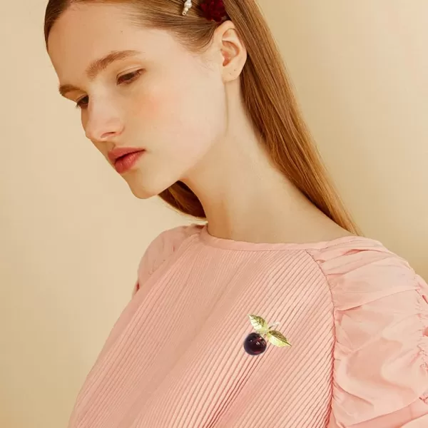 Enamel Cherry Fruit Brooch Pin for Women Girls Gold Tone Crystal Fashion Green Leaf Cute Brooches Lapel Breastpin Dainty Creative Dress Accessories Christmas Birthday Party Decor JewelryEnamel Cherry Fruit Brooch Pin for Women Girls Gold Tone Crystal Fashion Green Leaf Cute Brooches Lapel Breastpin Dainty Creative Dress Accessories Christmas Birthday Party Decor Jewelry