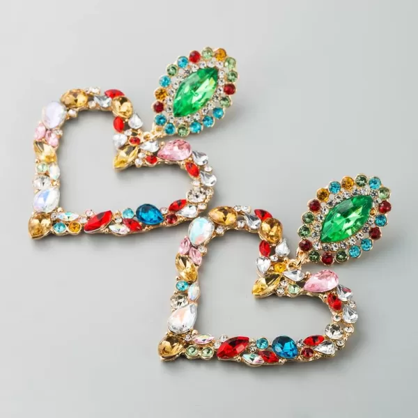 Exaggerated Big Love Heart Statement Drop Dangle Earrings for Women Girls Colorful Cubic Zirconia Charms Dangling Stud Fashion Wedding Birthday Y2K Party Jewelry Delicate Gifts Colored CZExaggerated Big Love Heart Statement Drop Dangle Earrings for Women Girls Colorful Cubic Zirconia Charms Dangling Stud Fashion Wedding Birthday Y2K Party Jewelry Delicate Gifts Colored CZ