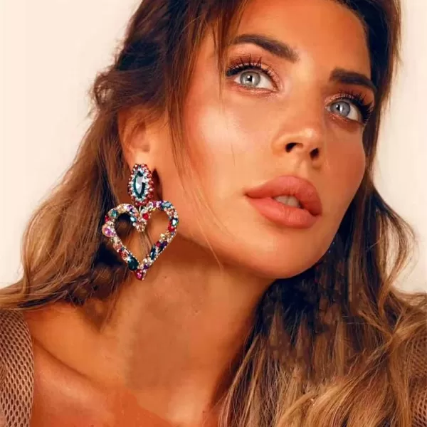 Exaggerated Big Love Heart Statement Drop Dangle Earrings for Women Girls Colorful Cubic Zirconia Charms Dangling Stud Fashion Wedding Birthday Y2K Party Jewelry Delicate Gifts Colored CZExaggerated Big Love Heart Statement Drop Dangle Earrings for Women Girls Colorful Cubic Zirconia Charms Dangling Stud Fashion Wedding Birthday Y2K Party Jewelry Delicate Gifts Colored CZ