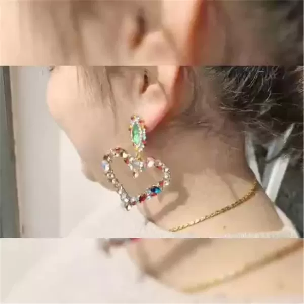 Exaggerated Big Love Heart Statement Drop Dangle Earrings for Women Girls Colorful Cubic Zirconia Charms Dangling Stud Fashion Wedding Birthday Y2K Party Jewelry Delicate Gifts Colored CZExaggerated Big Love Heart Statement Drop Dangle Earrings for Women Girls Colorful Cubic Zirconia Charms Dangling Stud Fashion Wedding Birthday Y2K Party Jewelry Delicate Gifts Colored CZ