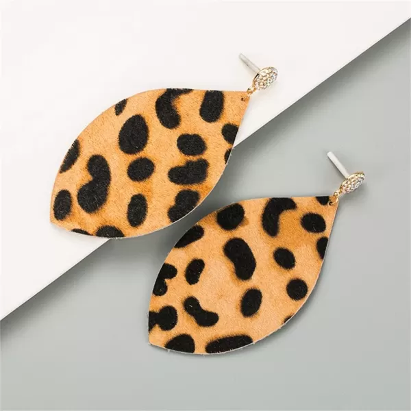 Exaggerated Leopard Print Leather Leaf Dangle Drop Earrings for Women Girls Boho Long Big Handmade Statement Hook Stud Earrings Vintage Bhemian Lightweight Jewelry SimpleExaggerated Leopard Print Leather Leaf Dangle Drop Earrings for Women Girls Boho Long Big Handmade Statement Hook Stud Earrings Vintage Bhemian Lightweight Jewelry Simple