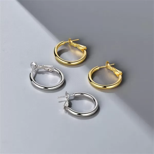 Fashion Small Hoop Earrings for Women Girls 925 Sterling Silver 2mm Tube Huggie Hoops for Hypoallergenic Sensitive Ear Minimalist Dainty Jewelry Gifts 15mm InnerFashion Small Hoop Earrings for Women Girls 925 Sterling Silver 2mm Tube Huggie Hoops for Hypoallergenic Sensitive Ear Minimalist Dainty Jewelry Gifts 15mm Inner