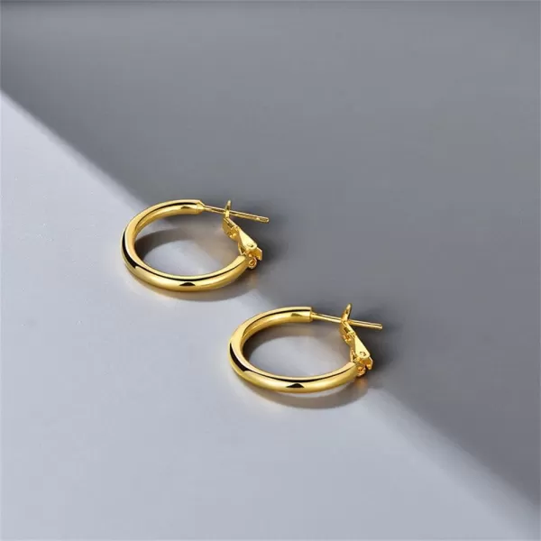 Fashion Small Hoop Earrings for Women Girls 925 Sterling Silver 2mm Tube Huggie Hoops for Hypoallergenic Sensitive Ear Minimalist Dainty Jewelry Gifts 15mm InnerFashion Small Hoop Earrings for Women Girls 925 Sterling Silver 2mm Tube Huggie Hoops for Hypoallergenic Sensitive Ear Minimalist Dainty Jewelry Gifts 15mm Inner