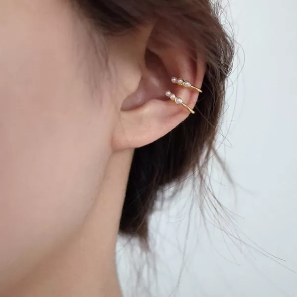 Faux Pearl Crown Cuffs Clip on Earrings for Women Teen Girls 925 Sterling Silver 14K Yellow Gold Plated Charm Hoop Cartilage Crawler Climber Cute Bead Wrap Non Piercing Ear Hypoallergenic Jewelry GiftFaux Pearl Crown Cuffs Clip on Earrings for Women Teen Girls 925 Sterling Silver 14K Yellow Gold Plated Charm Hoop Cartilage Crawler Climber Cute Bead Wrap Non Piercing Ear Hypoallergenic Jewelry Gift