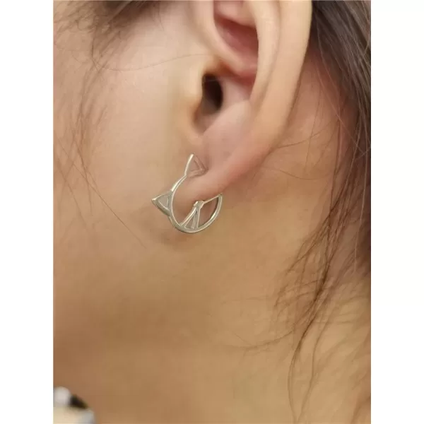 Flat Cat Cute Animal Stud Earrings for Women Girls 925 Sterling Silver Hollow Small Kitten Cartilage Lucky Post Pin Earring NickelFree Sensitive Ear Dainty Jewelry Daughter Pet LoverFlat Cat Cute Animal Stud Earrings for Women Girls 925 Sterling Silver Hollow Small Kitten Cartilage Lucky Post Pin Earring NickelFree Sensitive Ear Dainty Jewelry Daughter Pet Lover