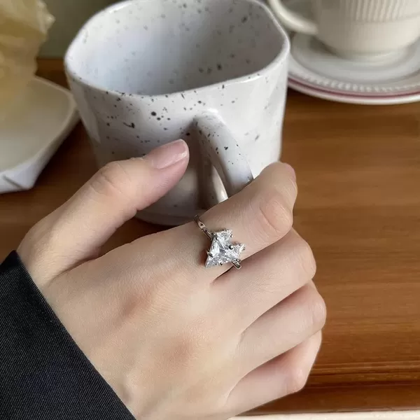 Geometric CZ Love Heart 925 Sterling Silver Wedding Engagement Ring for Women Girls Statement Expandable Square Retangle Open Wrap Finger Rings Comfort Fit Cute Promise Anniversary Birthday Jewelry for HerGeometric CZ Love Heart 925 Sterling Silver Wedding Engagement Ring for Women Girls Statement Expandable Square Retangle Open Wrap Finger Rings Comfort Fit Cute Promise Anniversary Birthday Jewelry for Her