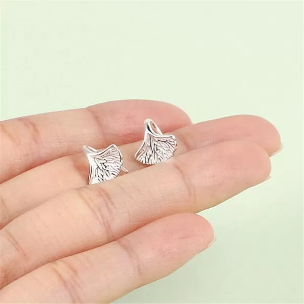 Ginko Leaf Drop Earrings for Women Girls S925 Sterling Silver Pierced Ear Fashion Minimalist Simple Cute Ginkgo Leaf Short Dangle Stud Hook Nickel Free Earring Birthday Christmas Gifts for Best FriendGinko Leaf Drop Earrings for Women Girls S925 Sterling Silver Pierced Ear Fashion Minimalist Simple Cute Ginkgo Leaf Short Dangle Stud Hook Nickel Free Earring Birthday Christmas Gifts for Best Friend