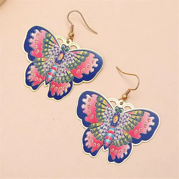 Gold Butterfly Dangle Drop Earrings for Women Girls Colorful Enameled Boho Big Flat Lightweight Statement Dangling Hook Stud Earring Nickel Free Retro Exaggerated Y2K JewelryGold Butterfly Dangle Drop Earrings for Women Girls Colorful Enameled Boho Big Flat Lightweight Statement Dangling Hook Stud Earring Nickel Free Retro Exaggerated Y2K Jewelry