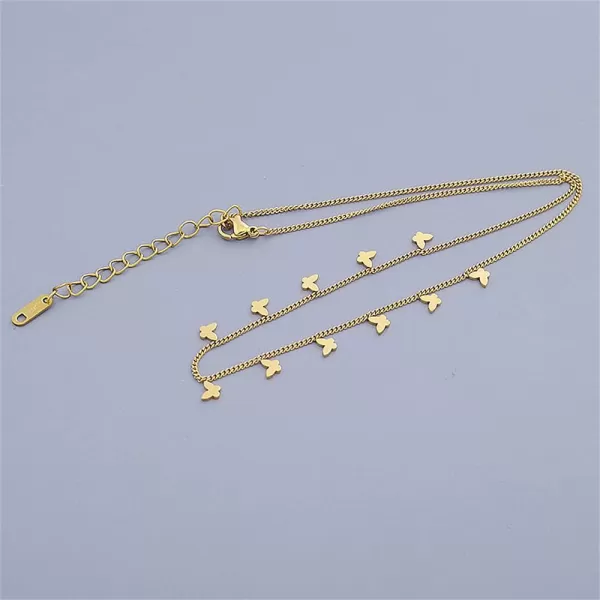 Gold Butterfly Stainless Steel Pendant Necklace for Women Girl Dainty Cute Butterflies Animal Adjustable Charm Chain Choker Necklaces Wedding Birthday Party Christmas Jewelry Gift 18 InchesGold Butterfly Stainless Steel Pendant Necklace for Women Girl Dainty Cute Butterflies Animal Adjustable Charm Chain Choker Necklaces Wedding Birthday Party Christmas Jewelry Gift 18 Inches