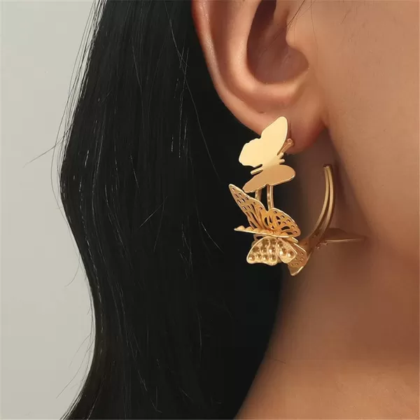 Gold Filigree Butterfly Dangle Earrings for Women Girls Retro Butterflies Huggie Hoops Drop Dangling Stud Earring Nickel Free Y2K Jewelry GiftGold Filigree Butterfly Dangle Earrings for Women Girls Retro Butterflies Huggie Hoops Drop Dangling Stud Earring Nickel Free Y2K Jewelry Gift