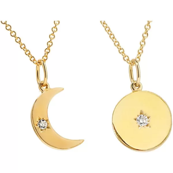 Gold Plated Moon Pendant Necklace for Women Girls with Charm Crystal Star Round Disc Coin Karma Half Moon Choker Simle Chain Necklace Dainty Fashion Jewelry Gifts for Best Friend CrescentGold Plated Moon Pendant Necklace for Women Girls with Charm Crystal Star Round Disc Coin Karma Half Moon Choker Simle Chain Necklace Dainty Fashion Jewelry Gifts for Best Friend Crescent