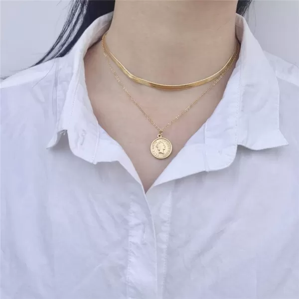 Gold Queen Coin Jewelry Set Necklace Earring for Women Girls Stainlesss Steel Vintage Textured Ball Stud Carved Circle Disc Drop Dangle Pendant Choker GoddessnbspCelebrity Medallion Souvenir Jewelry GiftGold Queen Coin Jewelry Set Necklace Earring for Women Girls Stainlesss Steel Vintage Textured Ball Stud Carved Circle Disc Drop Dangle Pendant Choker GoddessnbspCelebrity Medallion Souvenir Jewelry Gift