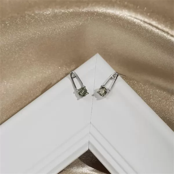 Green CZ Safety Pin Earrings 925 Sterling Silver Cute Small Olivine Stud Cartilage Earring for Women Girls Hypoallergenic Piercing Post Tragus Fashion Unique Crystal Jewelry Dainty Gifts BirthdayGreen CZ Safety Pin Earrings 925 Sterling Silver Cute Small Olivine Stud Cartilage Earring for Women Girls Hypoallergenic Piercing Post Tragus Fashion Unique Crystal Jewelry Dainty Gifts Birthday