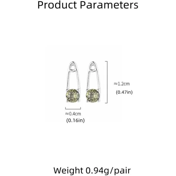 Green CZ Safety Pin Earrings 925 Sterling Silver Cute Small Olivine Stud Cartilage Earring for Women Girls Hypoallergenic Piercing Post Tragus Fashion Unique Crystal Jewelry Dainty Gifts BirthdayGreen CZ Safety Pin Earrings 925 Sterling Silver Cute Small Olivine Stud Cartilage Earring for Women Girls Hypoallergenic Piercing Post Tragus Fashion Unique Crystal Jewelry Dainty Gifts Birthday