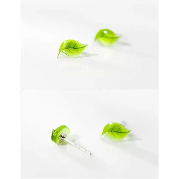 Green Leaf Earrings Stud for Women Teen Girls S925 Sterling Silver Post Pin Sleeper Piercing Ear Tiny Cute Tragus Earrings Hypoallergenic Minimalist Simple Summer Leaf Jewelry GiftGreen Leaf Earrings Stud for Women Teen Girls S925 Sterling Silver Post Pin Sleeper Piercing Ear Tiny Cute Tragus Earrings Hypoallergenic Minimalist Simple Summer Leaf Jewelry Gift