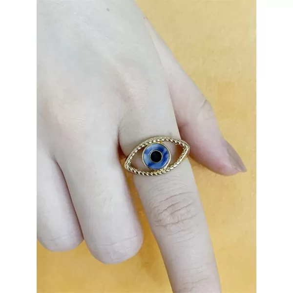 Hollow Out Evil Eye Statement Ring for Women Girls Gold Plated Blueeyed Boho Finger Band Rings Comfort Fit Retro Birthday Party Lucky Y2K Jewelry Gift Size 8Hollow Out Evil Eye Statement Ring for Women Girls Gold Plated Blueeyed Boho Finger Band Rings Comfort Fit Retro Birthday Party Lucky Y2K Jewelry Gift Size 8