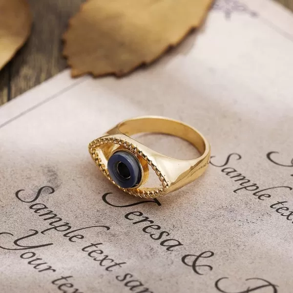 Hollow Out Evil Eye Statement Ring for Women Girls Gold Plated Blueeyed Boho Finger Band Rings Comfort Fit Retro Birthday Party Lucky Y2K Jewelry Gift Size 8Hollow Out Evil Eye Statement Ring for Women Girls Gold Plated Blueeyed Boho Finger Band Rings Comfort Fit Retro Birthday Party Lucky Y2K Jewelry Gift Size 8