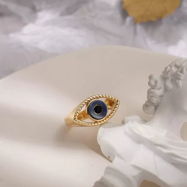 Hollow Out Evil Eye Statement Ring for Women Girls Gold Plated Blueeyed Boho Finger Band Rings Comfort Fit Retro Birthday Party Lucky Y2K Jewelry Gift Size 8Hollow Out Evil Eye Statement Ring for Women Girls Gold Plated Blueeyed Boho Finger Band Rings Comfort Fit Retro Birthday Party Lucky Y2K Jewelry Gift Size 8