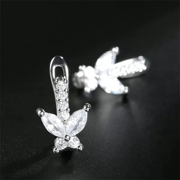 Huggie CZ Butterfly Small Hoop 14G Piercing Earrings for Women Girls 925 Silver Plated Delicate Diamond Lever Back ClickTop Wedding Birthday Graduation Jewelry Gift for Daughter SisterHuggie CZ Butterfly Small Hoop 14G Piercing Earrings for Women Girls 925 Silver Plated Delicate Diamond Lever Back ClickTop Wedding Birthday Graduation Jewelry Gift for Daughter Sister