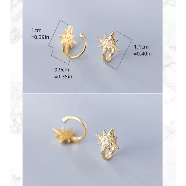Huggie CZ Star Cuff Wrap Earrings for Women Girls 925 Sterling Silver Tiny Cute Crystal Diamond Twinkle Galaxy Hoop Clip on Earrings Cartilage Non Piercing Jewelry Fashion Wedding Gifts Gold PlatedHuggie CZ Star Cuff Wrap Earrings for Women Girls 925 Sterling Silver Tiny Cute Crystal Diamond Twinkle Galaxy Hoop Clip on Earrings Cartilage Non Piercing Jewelry Fashion Wedding Gifts Gold Plated