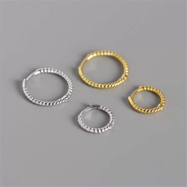 Huggie Small Hoop Earrings for Women Girls Sterling Silver Minimalist Cartilage Cuff Tragus Helix Huggie Endless Sleeper Hoops Hypoallergenic for Piercing Ear Faith Body Jewelry20g 12mm Gold