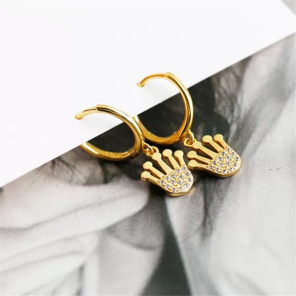 Huggie Small Sleeper Hoop Earrings for Women Girls Sterling Silver Cubic Zirconia with Charms Cute Drop Dangle Cuff Cartilage Helix Stud Dainty Multiple Jewelry CZ Gold CrownHuggie Small Sleeper Hoop Earrings for Women Girls Sterling Silver Cubic Zirconia with Charms Cute Drop Dangle Cuff Cartilage Helix Stud Dainty Multiple Jewelry CZ Gold Crown