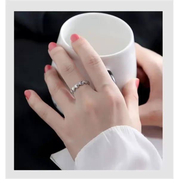 Lace Heart S925 Sterling Silver Ring for Women Girls Dainty Polished Engagement Promise Inifinity Love Expandable Open Finger Statement Rings Fashion Valentine Jewelry Gift for Girlfriend MomLace Heart S925 Sterling Silver Ring for Women Girls Dainty Polished Engagement Promise Inifinity Love Expandable Open Finger Statement Rings Fashion Valentine Jewelry Gift for Girlfriend Mom