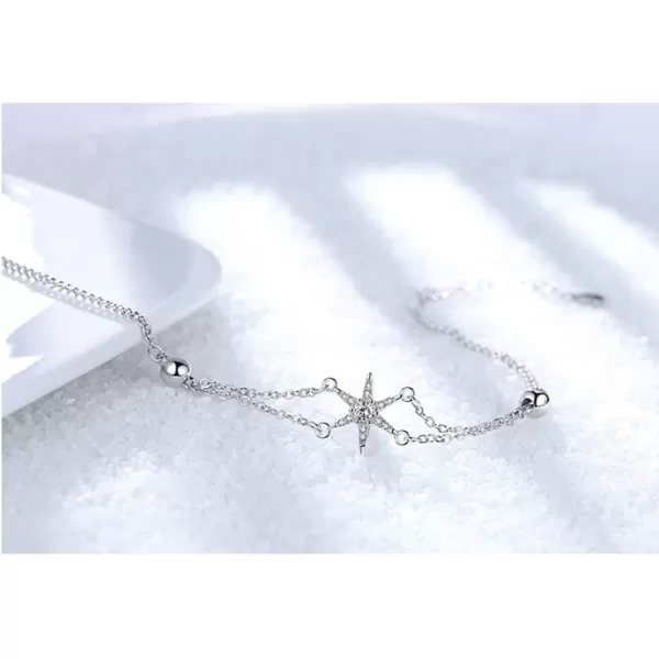 Layered CZ Star Ball Bead Bracelet for Women Girls 14K White Gold Plated Cubic Zirconia Birthstone Starry Adjustable Charm Chains Dainty Birthday Wedding Jewelry GiftLayered CZ Star Ball Bead Bracelet for Women Girls 14K White Gold Plated Cubic Zirconia Birthstone Starry Adjustable Charm Chains Dainty Birthday Wedding Jewelry Gift