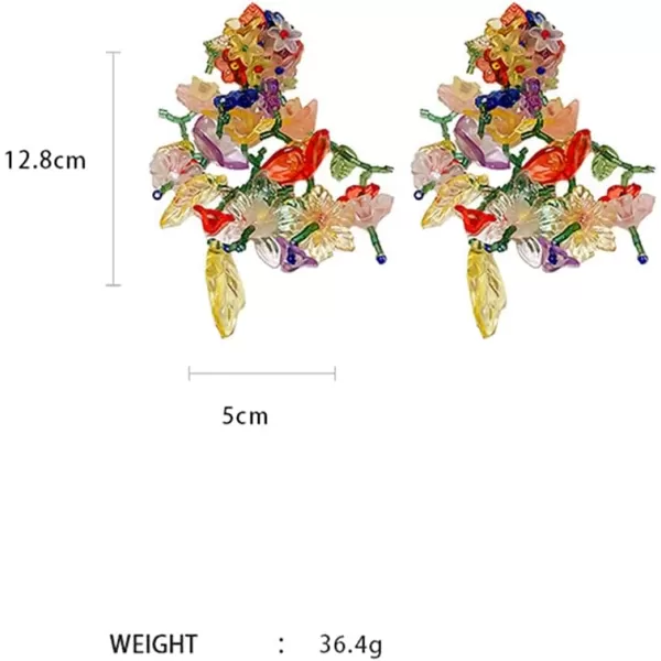 Long Dangle Acrylic Flowers Earrings for Women Girls 925 Sterling Silver Post Colorful Resin Tassel Flower Petal Leaf Cluster Exaggerated Statement Drop Stud Retro Party Prom Y2K GargennbspJewelry GiftsLong Dangle Acrylic Flowers Earrings for Women Girls 925 Sterling Silver Post Colorful Resin Tassel Flower Petal Leaf Cluster Exaggerated Statement Drop Stud Retro Party Prom Y2K GargennbspJewelry Gifts