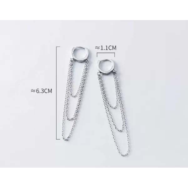 Long Tassel Chain Drop Dangle Small Hoop Earrings for Women Girls Men 925 Sterling Silver Huggie Helix Cartilage Tragus Daith Piercing Cuff Minimalist Fashion Personalized Punk Boho JewelryLong Tassel Chain Drop Dangle Small Hoop Earrings for Women Girls Men 925 Sterling Silver Huggie Helix Cartilage Tragus Daith Piercing Cuff Minimalist Fashion Personalized Punk Boho Jewelry