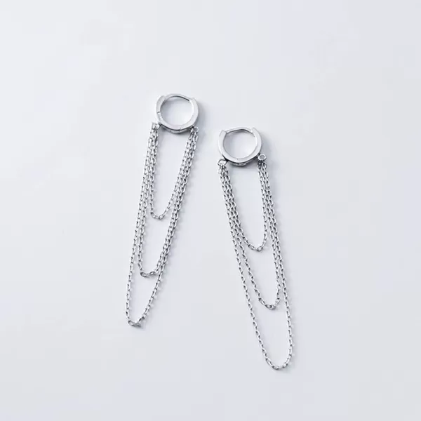 Long Tassel Chain Drop Dangle Small Hoop Earrings for Women Girls Men 925 Sterling Silver Huggie Helix Cartilage Tragus Daith Piercing Cuff Minimalist Fashion Personalized Punk Boho JewelryLong Tassel Chain Drop Dangle Small Hoop Earrings for Women Girls Men 925 Sterling Silver Huggie Helix Cartilage Tragus Daith Piercing Cuff Minimalist Fashion Personalized Punk Boho Jewelry