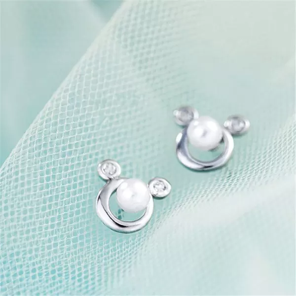 Lovely Pearl Mouse Earrings 925 Sterling Silver for Women Girls Cubic Zirconia Imitation Pearls Animal Small Studs Cartilage Tragus Cute Mice Jewelry Hypoallergenic Dainty Gifts for Daughter NieceLovely Pearl Mouse Earrings 925 Sterling Silver for Women Girls Cubic Zirconia Imitation Pearls Animal Small Studs Cartilage Tragus Cute Mice Jewelry Hypoallergenic Dainty Gifts for Daughter Niece
