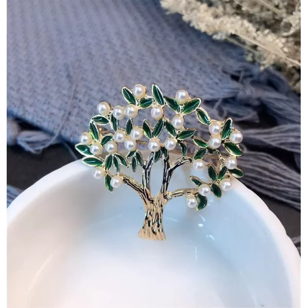 Lucky Pearl Tree Brooches for Women Men Girls Gold Tone Fashion Vintage Green Olive Leaf Brooch Pins Bow Tie Necktie Dress Accessories Jewelry Tree of Life Design Lapel Stick Pin for Hat Bag SuitLucky Pearl Tree Brooches for Women Men Girls Gold Tone Fashion Vintage Green Olive Leaf Brooch Pins Bow Tie Necktie Dress Accessories Jewelry Tree of Life Design Lapel Stick Pin for Hat Bag Suit