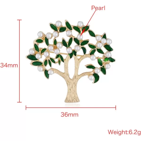 Lucky Pearl Tree Brooches for Women Men Girls Gold Tone Fashion Vintage Green Olive Leaf Brooch Pins Bow Tie Necktie Dress Accessories Jewelry Tree of Life Design Lapel Stick Pin for Hat Bag SuitLucky Pearl Tree Brooches for Women Men Girls Gold Tone Fashion Vintage Green Olive Leaf Brooch Pins Bow Tie Necktie Dress Accessories Jewelry Tree of Life Design Lapel Stick Pin for Hat Bag Suit