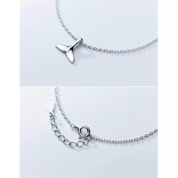 Mermaid Tail Bracelet for Women Girls Sterling Silver 18k White Gold Plated Cute Delicate Polished Fish Dolphin Whale Tail Adjustable Charm Link Bracelets for Pet Lover Animal Keepsake Jewelry GiftsMermaid Tail Bracelet for Women Girls Sterling Silver 18k White Gold Plated Cute Delicate Polished Fish Dolphin Whale Tail Adjustable Charm Link Bracelets for Pet Lover Animal Keepsake Jewelry Gifts