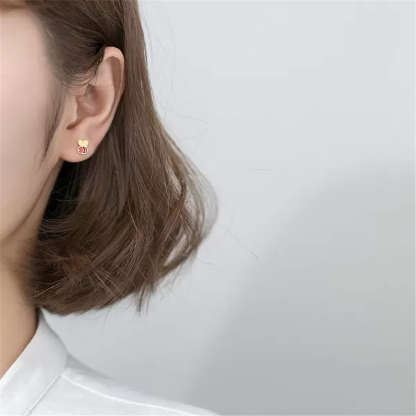 Mini Cute Animal Earrings 925 Sterling Silver Tiny Stud Earring for Teen Girls Hypoallergenic Bee Elephant Dragonfly Giraffe Ladybird Post Jewelry Dainty Gift for Daughter FloreaMini Cute Animal Earrings 925 Sterling Silver Tiny Stud Earring for Teen Girls Hypoallergenic Bee Elephant Dragonfly Giraffe Ladybird Post Jewelry Dainty Gift for Daughter Florea